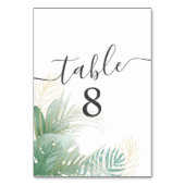 熱帯樹枝水色結婚緑 テーブルナンバー (正面)