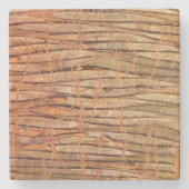 熱帯樹皮の自然の写真 ストーンコースター (正面)