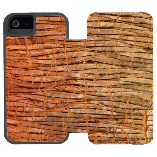 熱帯樹皮の自然の写真 INCIPIO iPhoneウォレットケース (フォリオ Open)