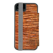 熱帯樹皮の自然の写真 INCIPIO iPhoneウォレットケース (フォリオ裏面)