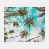 熱帯樹 フリースブランケット (正面(横))