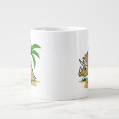 熱帯気候のトリケラトプス。 ジャンボコーヒーマグカップ (正面)