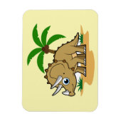 熱帯気候のトリケラトプス。 マグネット (縦)