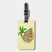 熱帯気候のトリケラトプス。 ラゲッジタグ (正面縦)