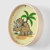 熱帯気候のトリケラトプス。 壁時計 (傾斜)