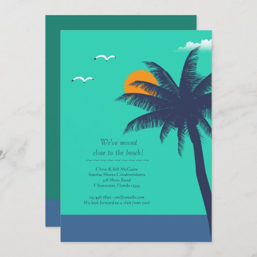 熱帯気候の移動発表 案内状 (正面/裏面)