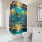 熱帯水中景観三 シャワーカーテン (インサイチュ)