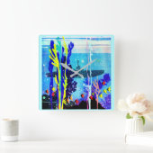 熱帯水域の幽霊潜水艦 スクエア壁時計 (ホーム)