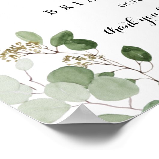 熱帯水平リハーサルディナーウェルカムサイン ポスター (角)