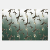 熱帯水彩サルジャングル ラッピングペーパーシート (正面2)