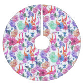 熱帯水彩パターン|モノグラム ブラッシュドポリエステルツリースカート (正面)