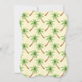 熱帯水彩ビーチサンダルブライダルシャワー 招待状 (裏面)