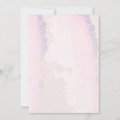 熱帯水彩ブラシストロークの卒業 招待状 (裏面)