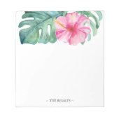 熱帯水彩文房具パーソナライズされた ノートパッド (正面)