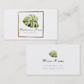 熱帯水彩画のきらめく名刺 名刺 (正面/裏面)