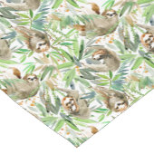 熱帯水彩画の怠惰パターン ショートテーブルランナー (コーナー)