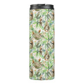 熱帯水彩画の怠惰パターン タンブラー (裏面)