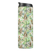 熱帯水彩画の怠惰パターン タンブラー (回転右)