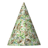 熱帯水彩画の怠惰パターン パーティーハット (裏面)