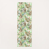 熱帯水彩画の怠惰パターン ヨガマット (正面)