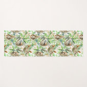 熱帯水彩画の怠惰パターン ヨガマット (正面(横))