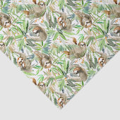 熱帯水彩画の怠惰パターン 薄葉紙 (詳細)