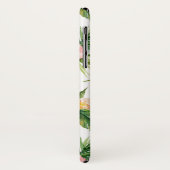 熱帯水彩画の花および葉パターン Case-Mate iPhoneケース (裏面/左)