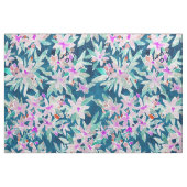 熱帯水彩画の花柄は放します ファブリック (ファットクウォーター)