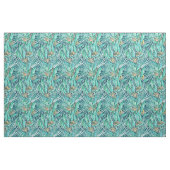熱帯水彩画の花柄極楽鳥 ファブリック (ヤード)