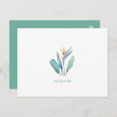 熱帯水彩画の郵便はがき極楽鳥 シーズンポストカード (正面/裏面)