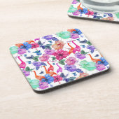 熱帯水彩画パターン コースター (左側)