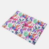 熱帯水彩画パターン ドアマット (アングル)