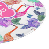 熱帯水彩画パターン|モノグラム カッティングボード (角)