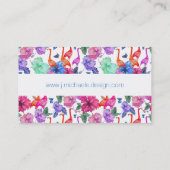 熱帯水彩画パターン|モノグラム 名刺 (裏面)