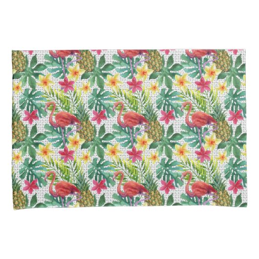 熱帯水彩画 枕カバー (正面右)