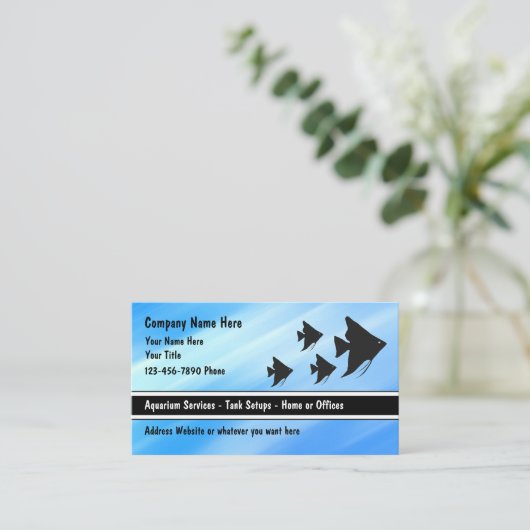 熱帯水族館名刺デザインテンプレート 名刺 (スタンド正面)