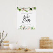 熱帯水色のフローラバビースシャワーへようこそ ポスター (キッチン)