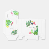 熱帯水色の夏のパーティー フェイバーボックス (折り畳みなし)