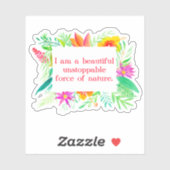 熱帯水色の止められない自然 シール (シート)