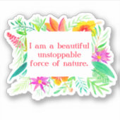 熱帯水色の止められない自然 シール (正面)