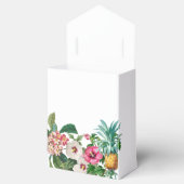 熱帯水色の花と緑結婚の フェイバーボックス (オープン)