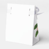 熱帯水色の花と緑結婚の フェイバーボックス (裏面サイド)