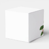 熱帯水色の花と緑結婚の フェイバーボックス (裏面サイド)