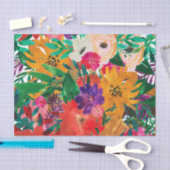 熱帯水色の花の切り離し 薄葉紙 (クラフト)