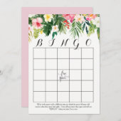 熱帯水色の花シャワービンゴカード (正面/裏面)