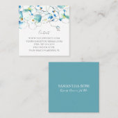 熱帯水色の蘭の花 スクエア名刺 (正面/裏面)