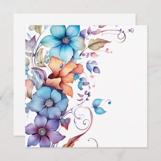 熱帯水色の装飾花 (正面/裏面)