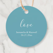 熱帯水色ウミガメメッセージカード フェイバータグ (裏面)