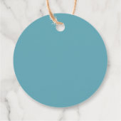 熱帯水色ウミガメメッセージカード フェイバータグ (裏面)