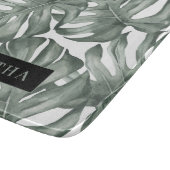 熱帯水色オアシスモダンパタ葉ーン カッティングボード (角)